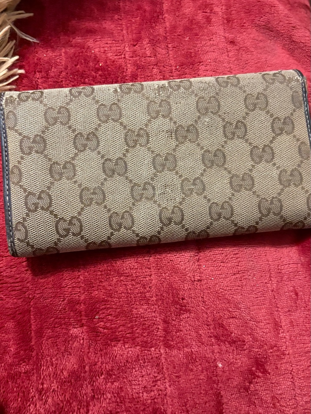 Gucci Beige Brown GG Canvas Continental Wallet with Heart Logo - Picture 7 of 10